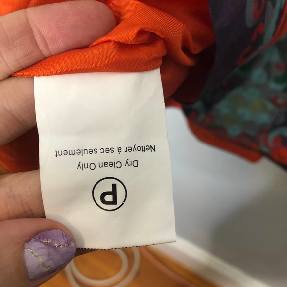 Anthropologie Pankaj & Nidhi Octave Embroidered Flare Purple Mini Dress 10Petite - Picture 10 of 10